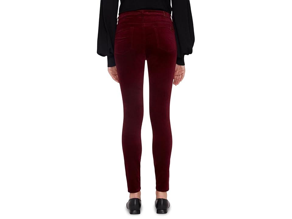 High-Waisted Skinny in Velvet Cabernet