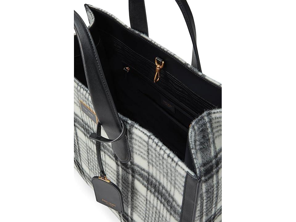 Manhattan Studio Plaid Fabric Large Tote