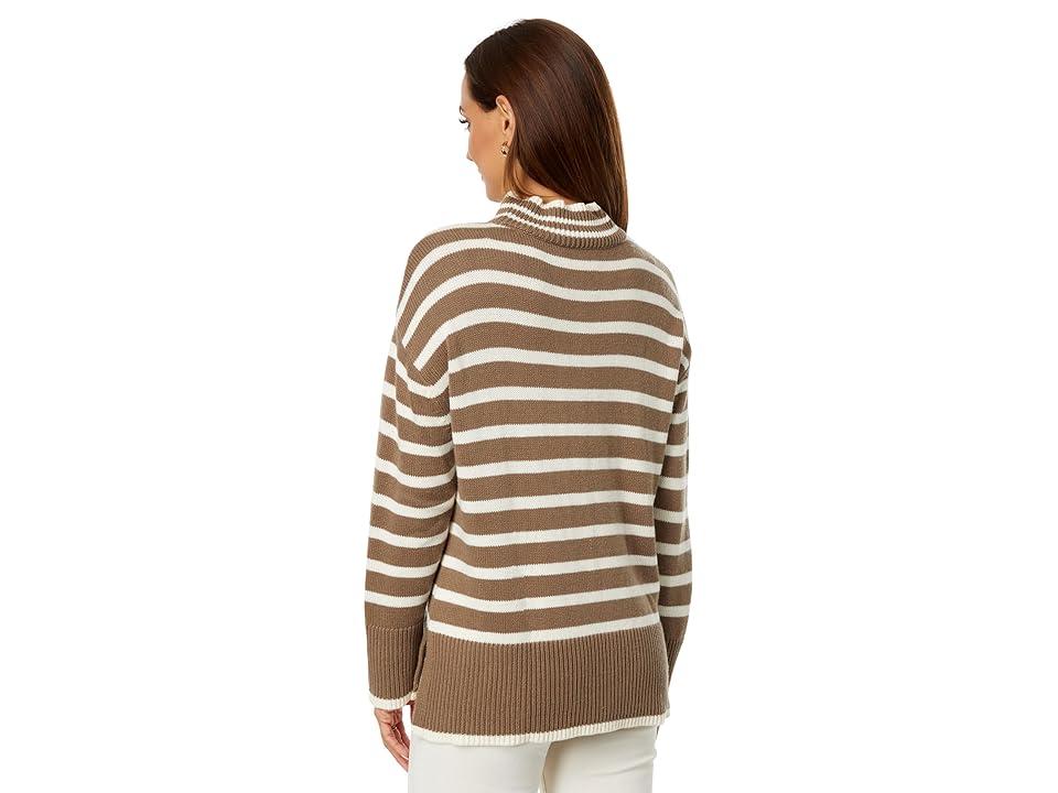 Striped Mock Neck Tunic