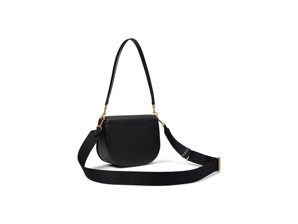 Katy Textured Leather Convertible Saddle Bag