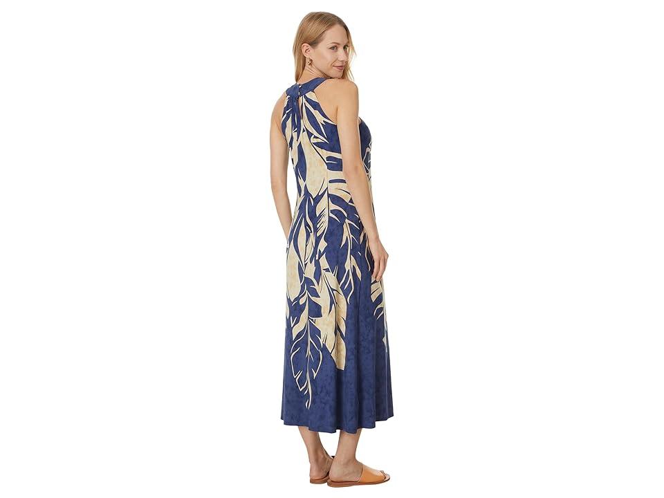 Regal Fronds Halter Midi Dress