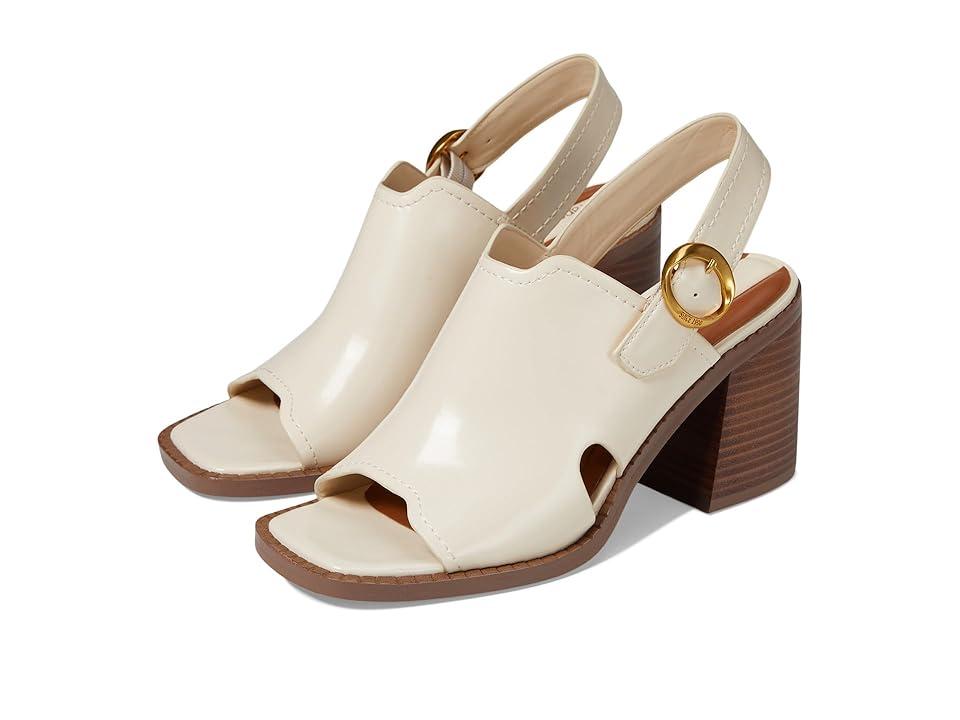 Amy Slingback Block Heel Pep Toe Sandals