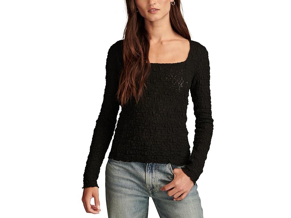 Long Sleeve Textured Top