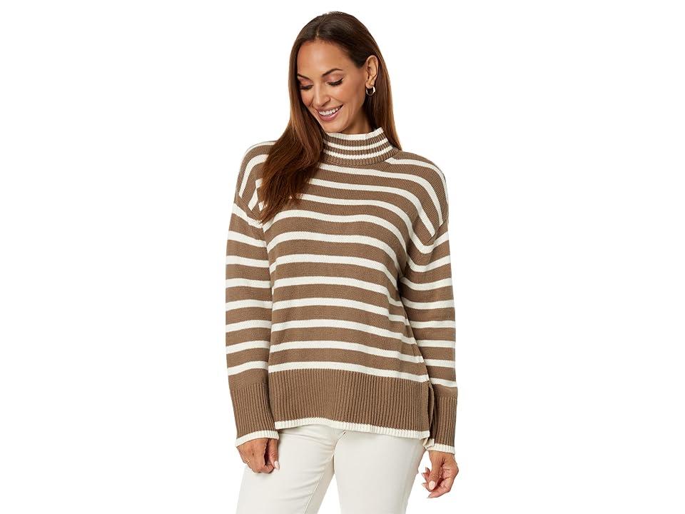 Striped Mock Neck Tunic