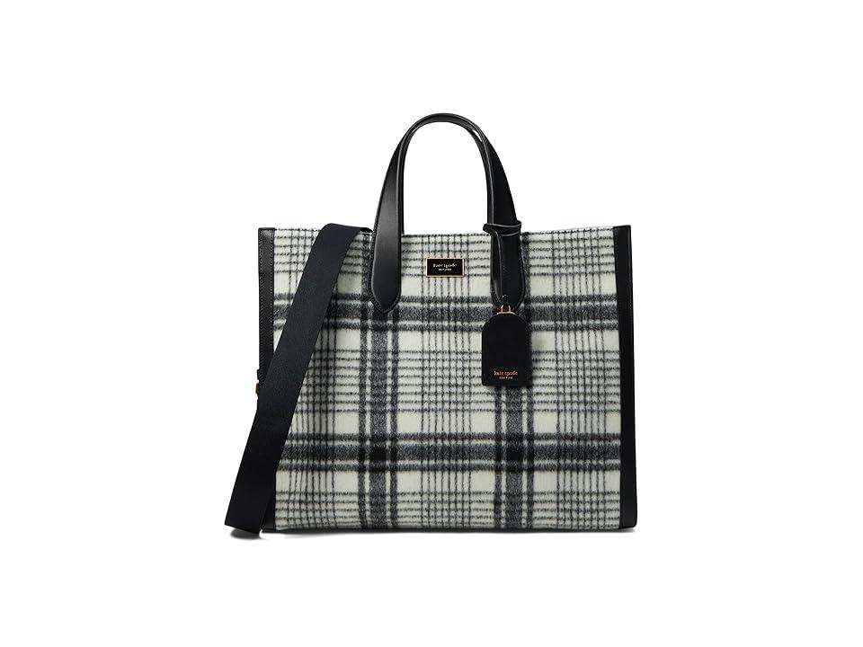 Manhattan Studio Plaid Fabric Large Tote