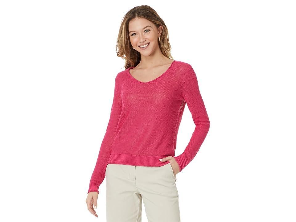 Cedar Linen LS V-Neck