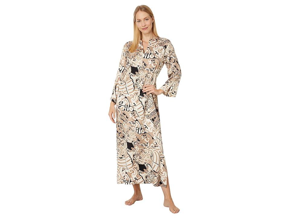 Kaleidoscope Satin Zip Caftan