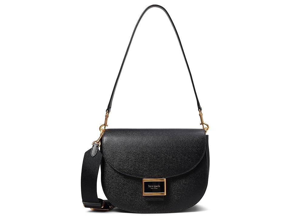 Katy Textured Leather Convertible Saddle Bag