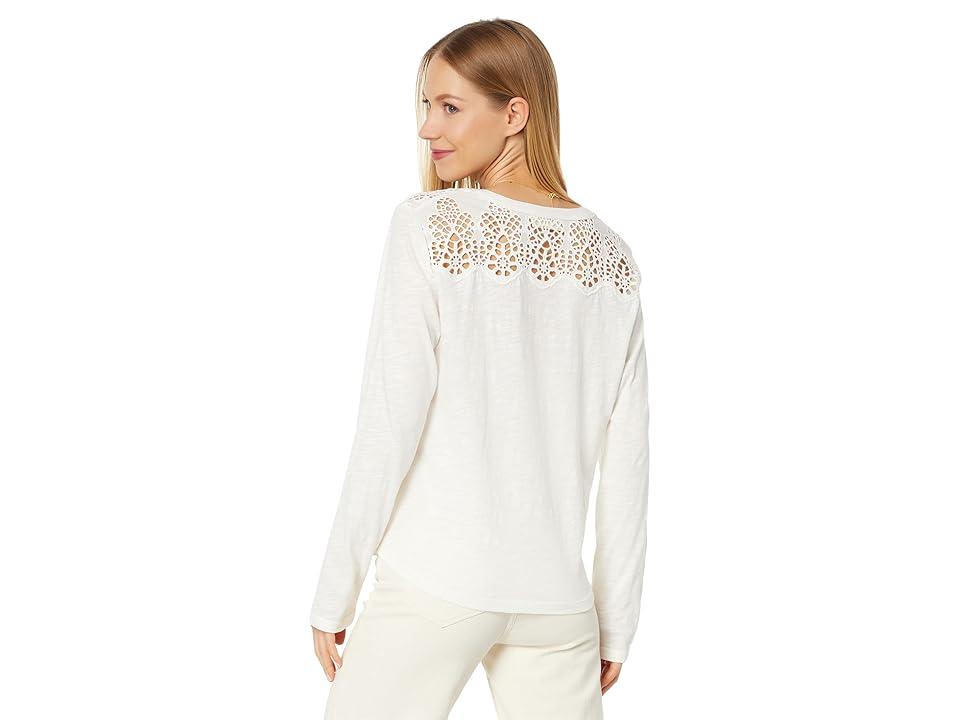 Long Sleeve Cutwork Henley