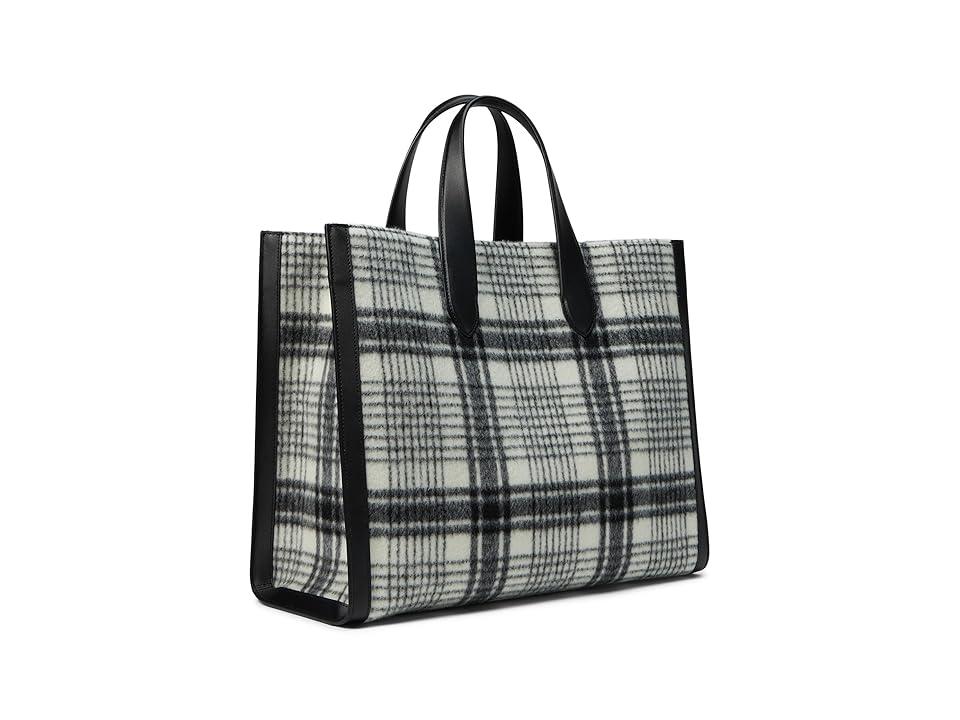 Manhattan Studio Plaid Fabric Large Tote