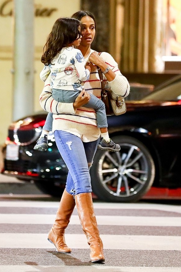 Zoe Saldana Santa Barbara Airport November 5, 2023