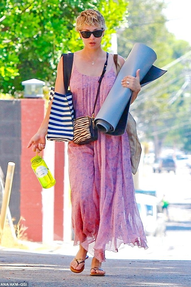 Kaley Cuoco Yoga Session in Los Angeles February 25, 2016