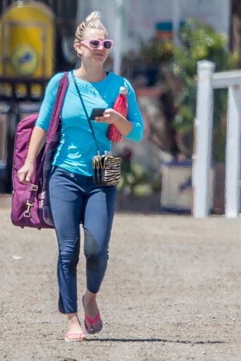 Kaley Cuoco Yoga Session in Los Angeles February 25, 2016